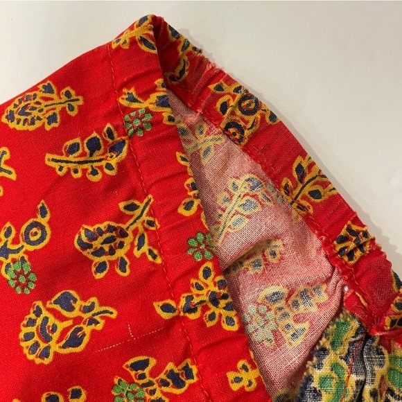 The House of Nu-Mode Vibrant Colourful Vintage Dress with ties beaded ends - Picture 14 of 16